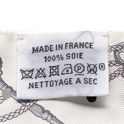 Hermes Silk Les Cles A Pois Twilly White Gris Acier 4 of 4