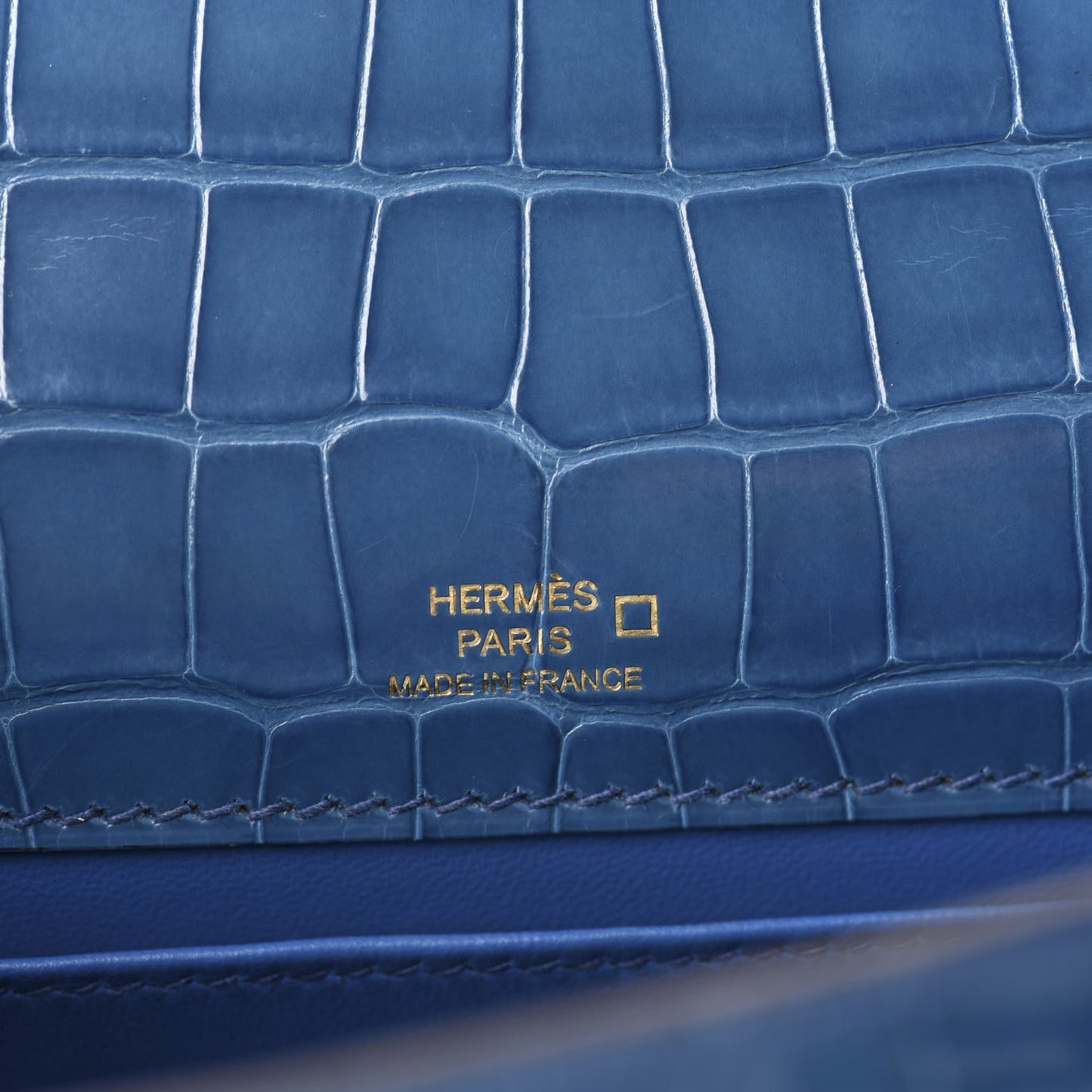 Shiny Alligator Kelly Pochette Mykonos