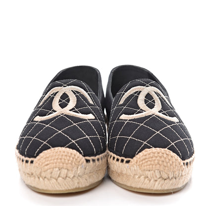 Chanel Fabric Biarritz CC Espadrilles 37 Black 2 of 11