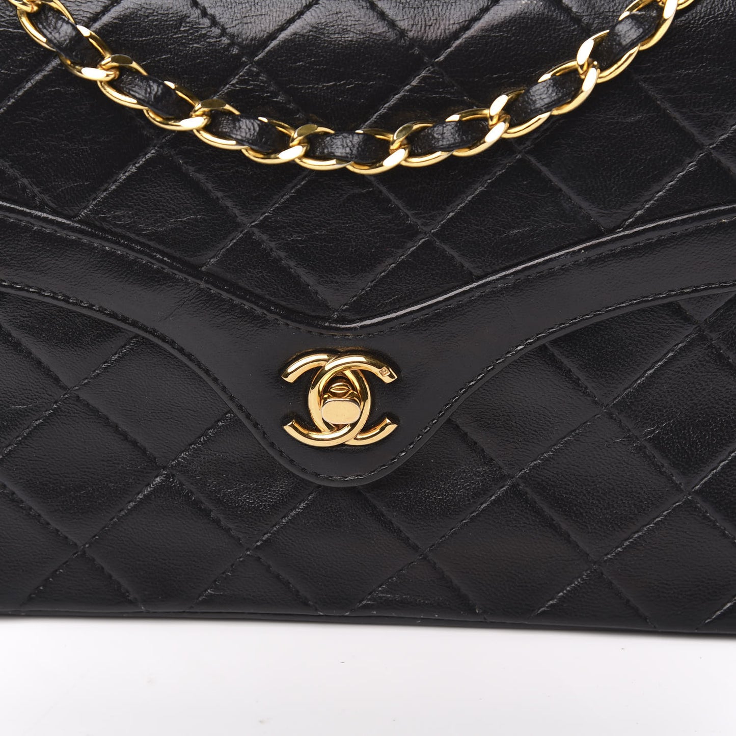Lambskin Quilted Mini Flap Black