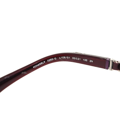 Chanel Metal Calfskin Round Chain Sunglasses 4265-Q Brown 5 of 7
