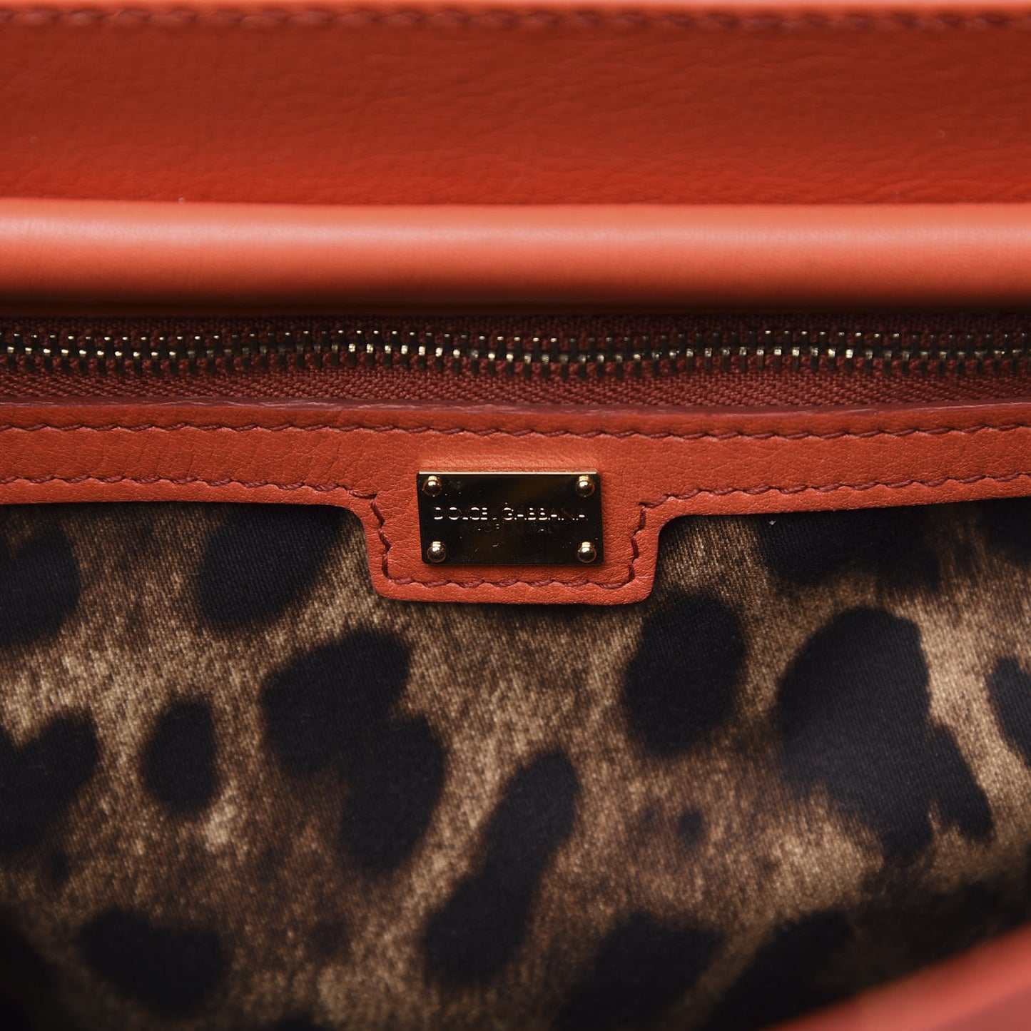 Calfskin Padlock Shoulder Bag Orange