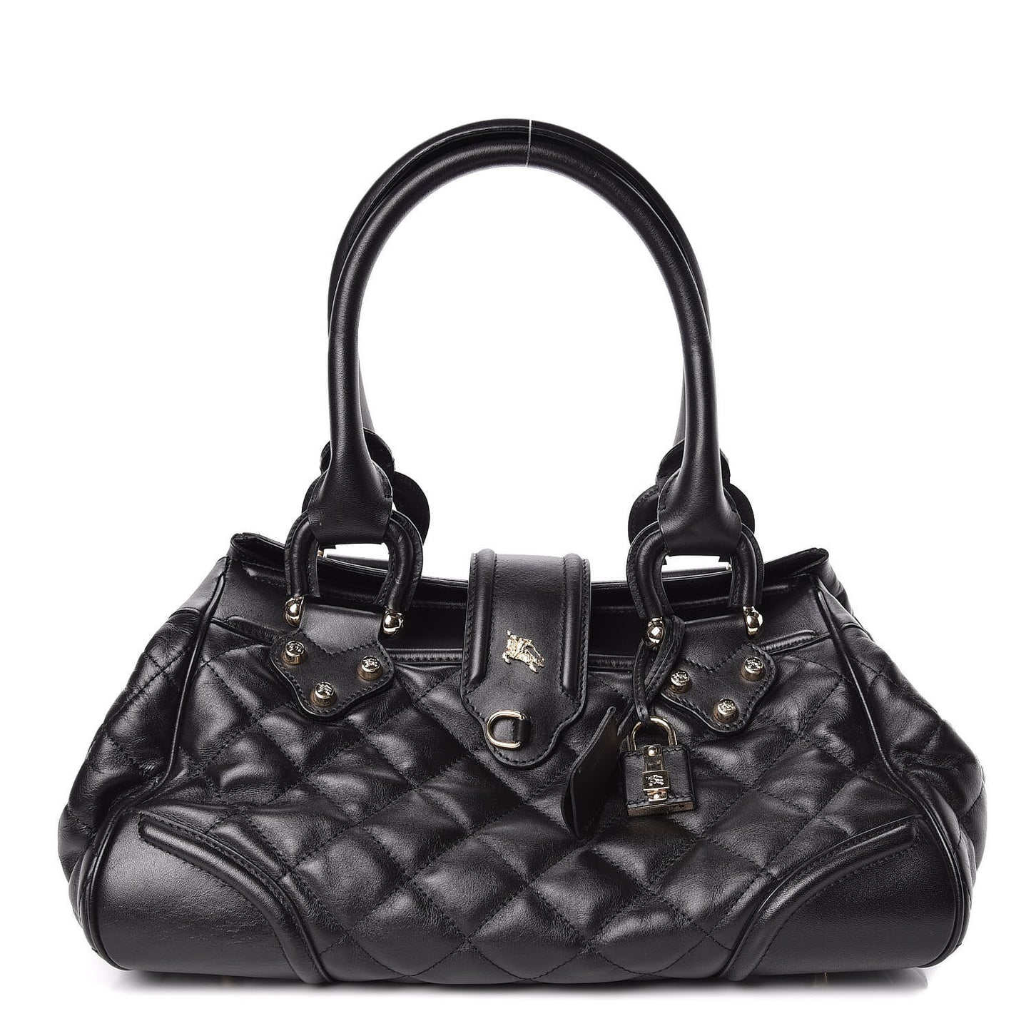 Calfskin Quilted Manor Tote Black