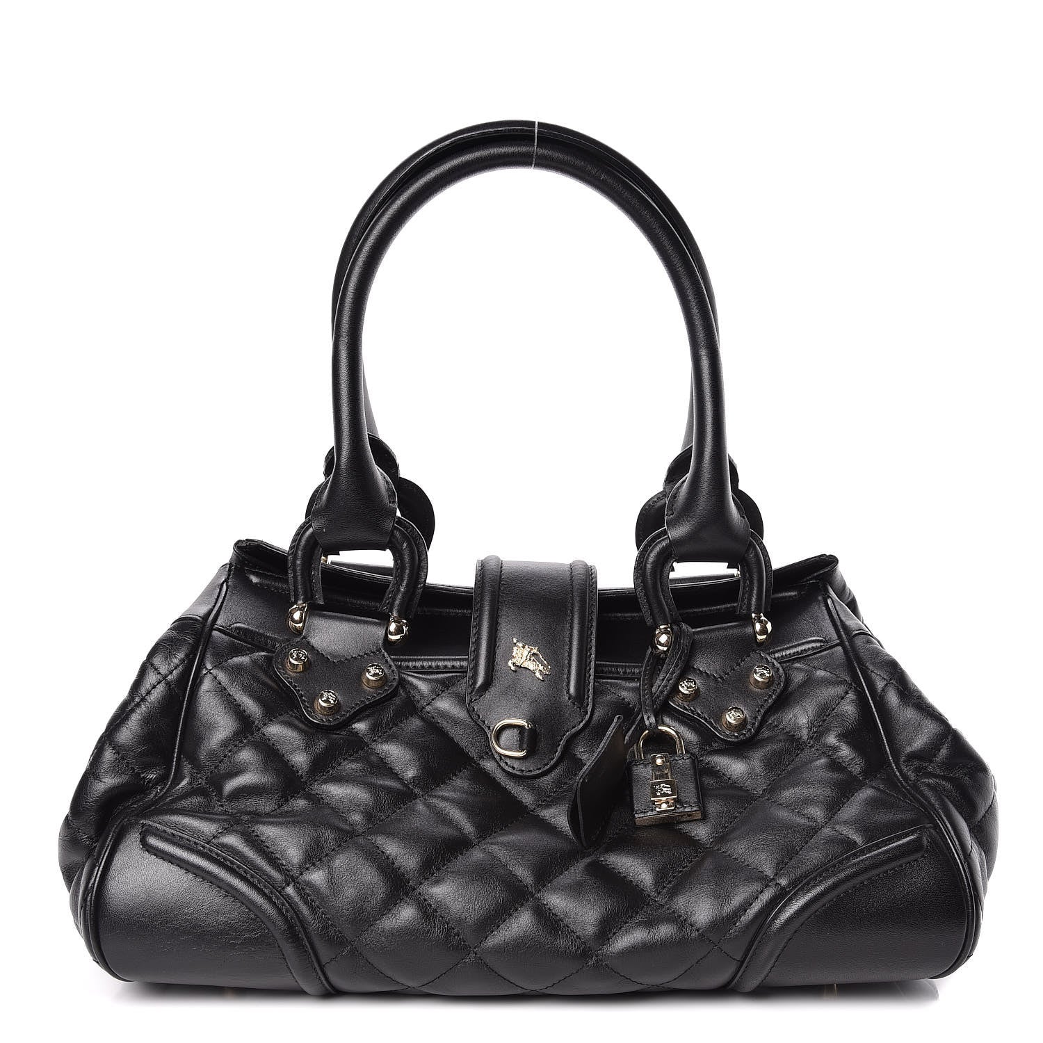 Burberry Calfskin Quilted Manor Tote Black 1 of 9