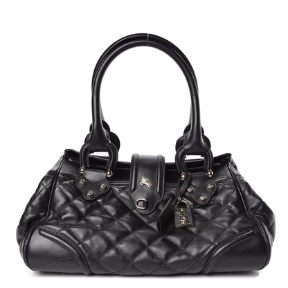 Burberry Calfskin Quilted Manor Tote Black 1 of 9