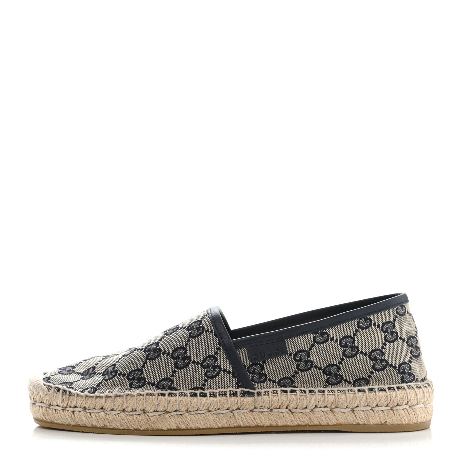Gucci Monogram Miro Soft Calfskin Mens Espadrilles 6.5 Beige Blue 1 of 10
