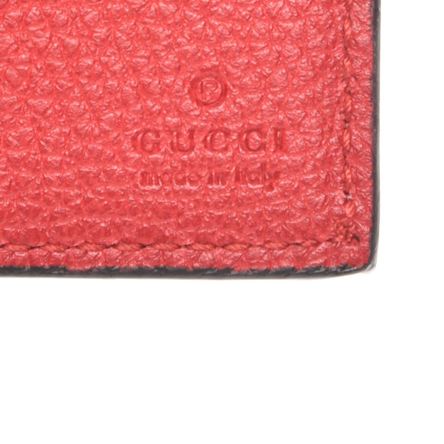 Gucci Calfskin Logo Bi-Fold Wallet Red 6 of 7