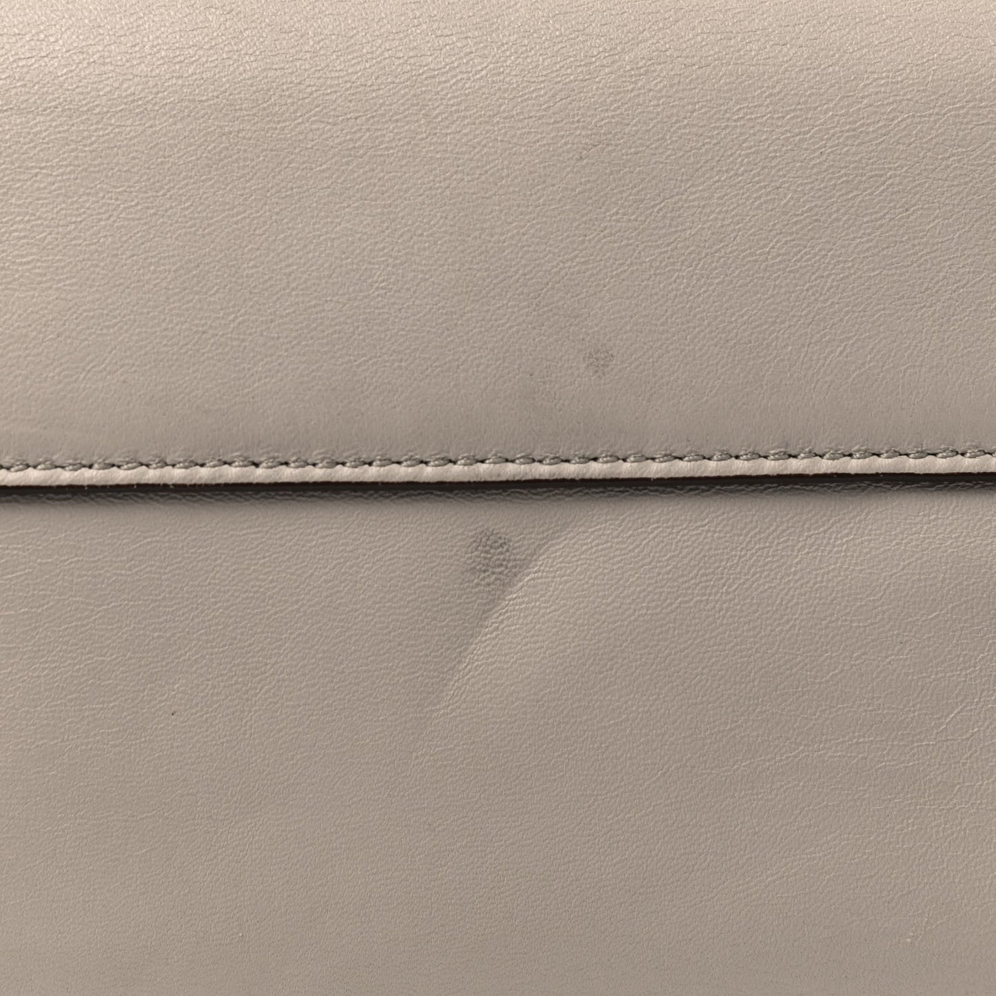 Calfskin Crocodile Embossed Medium Shark Lock Satchel Off White