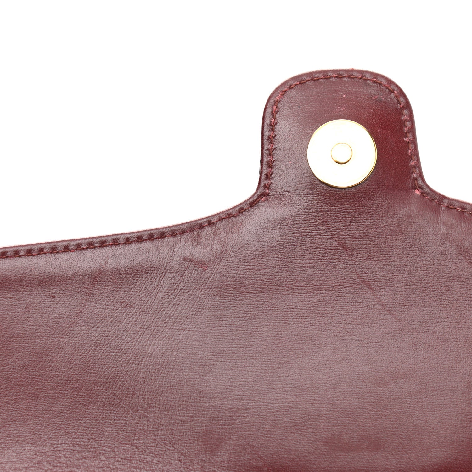 Gucci Vitello Palmellato Lux Small Arli Flap Shoulder Bag Vintage Bordeaux 11 of 12