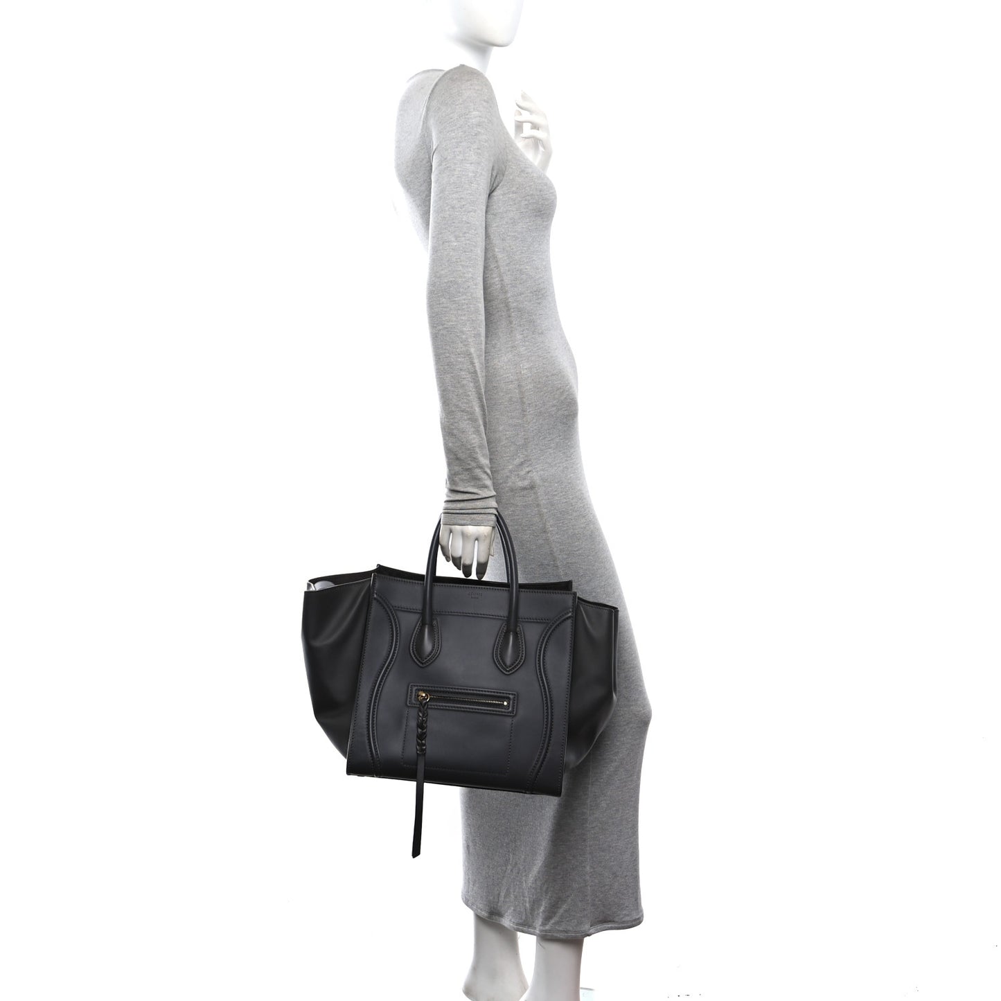 Smooth Calfskin Medium Phantom Luggage Grey