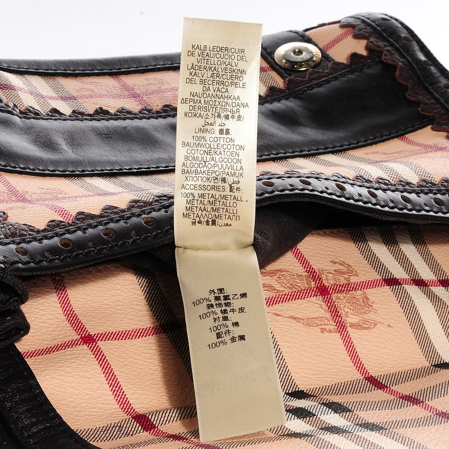 Haymarket Check Satchel Crossbody Bag Chocolate