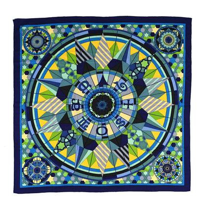 Hermes Cashmere Silk Rose de Compas Shawl 140 1 of 3