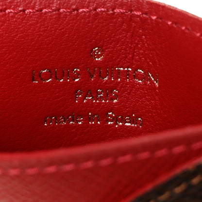 Louis Vuitton Damier Ebene Caissa Card Holder Cherry 6 of 8