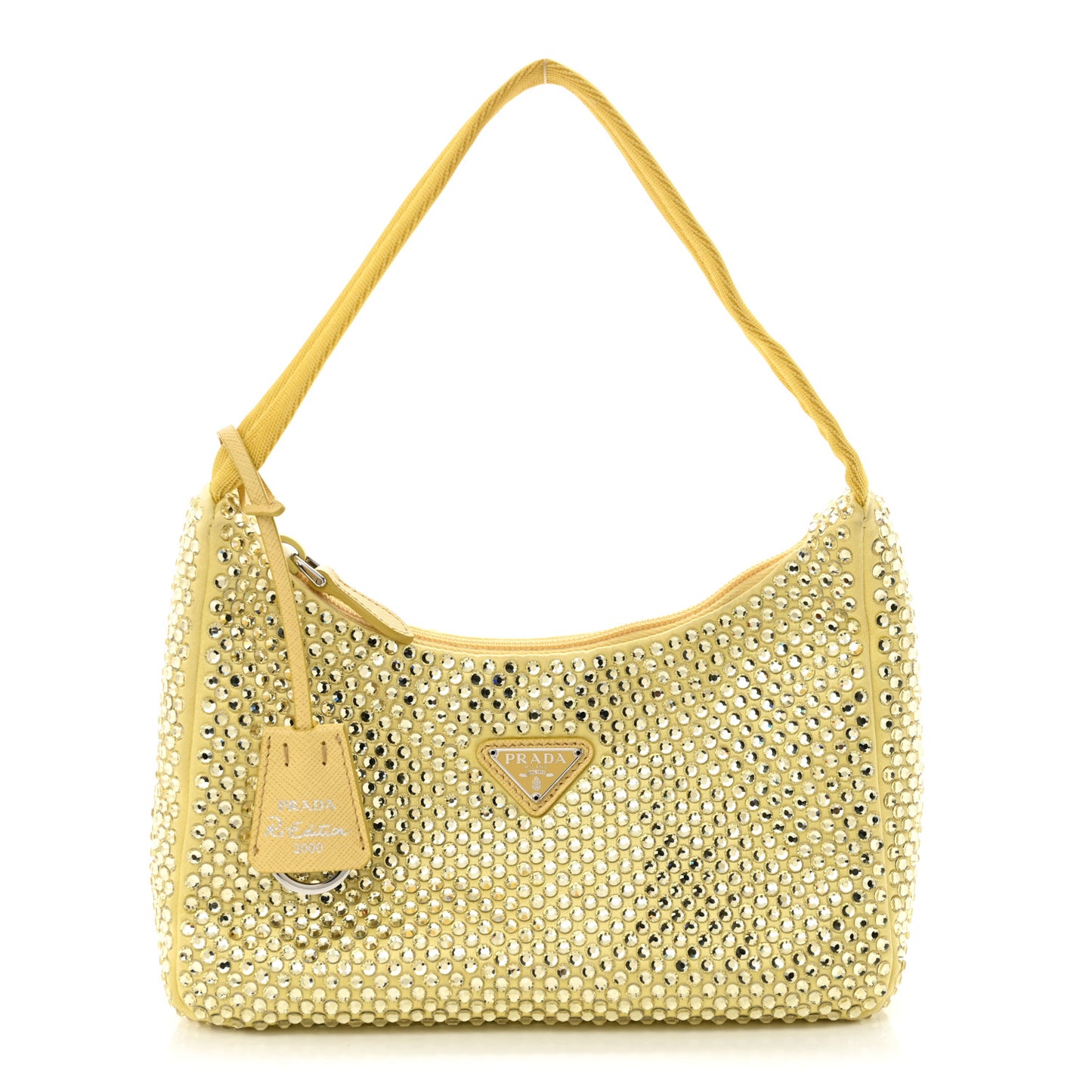 Satin Crystal Mini Re-Edition 2000 Bag Ananas