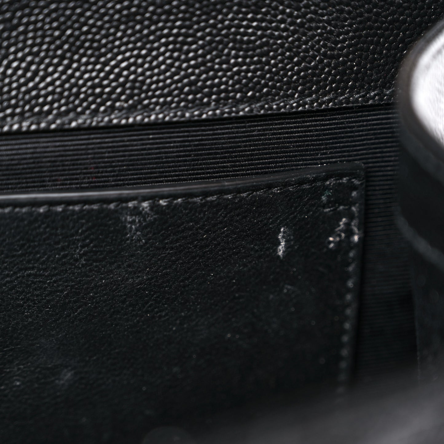Grain De Poudre Textured Mixed Matelasse Triquilt Medium Monogram Satchel Black