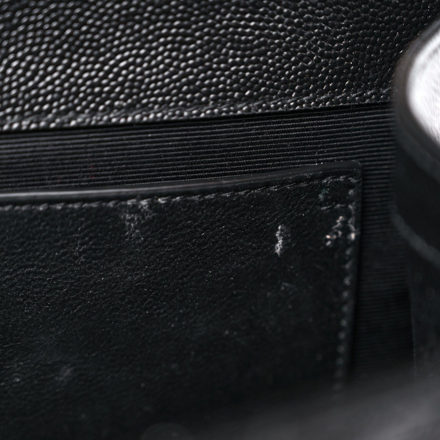 Saint Laurent Grain De Poudre Textured Mixed Matelasse Triquilt Medium Monogram Satchel Black 10 of 13
