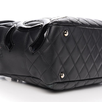 Chanel Calfskin Quilted Large Cambon Bowler Black 10 of 12