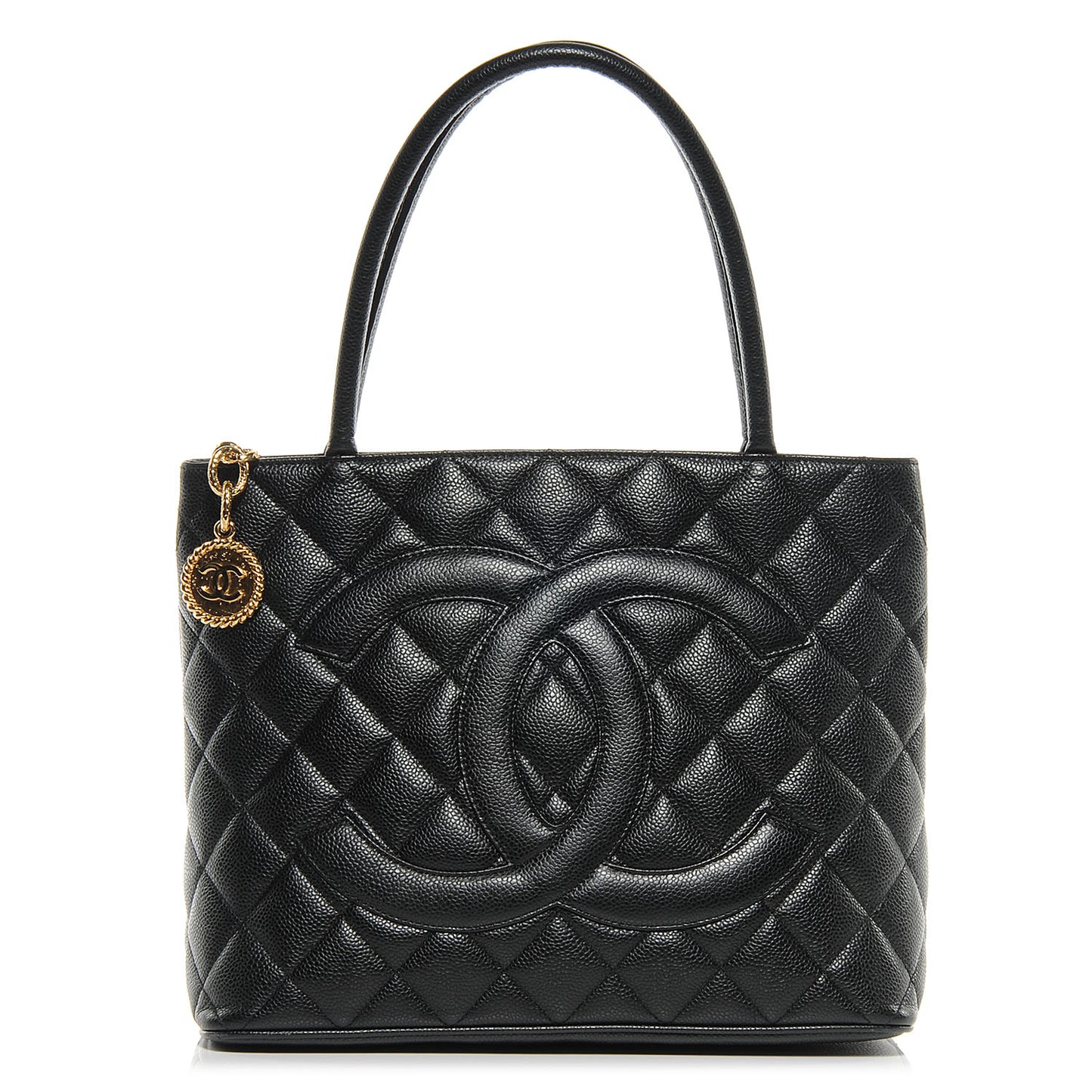 Caviar Medallion Tote Black