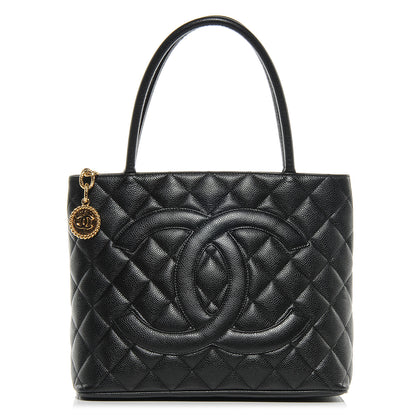 Chanel Caviar Medallion Tote Black 1 of 7