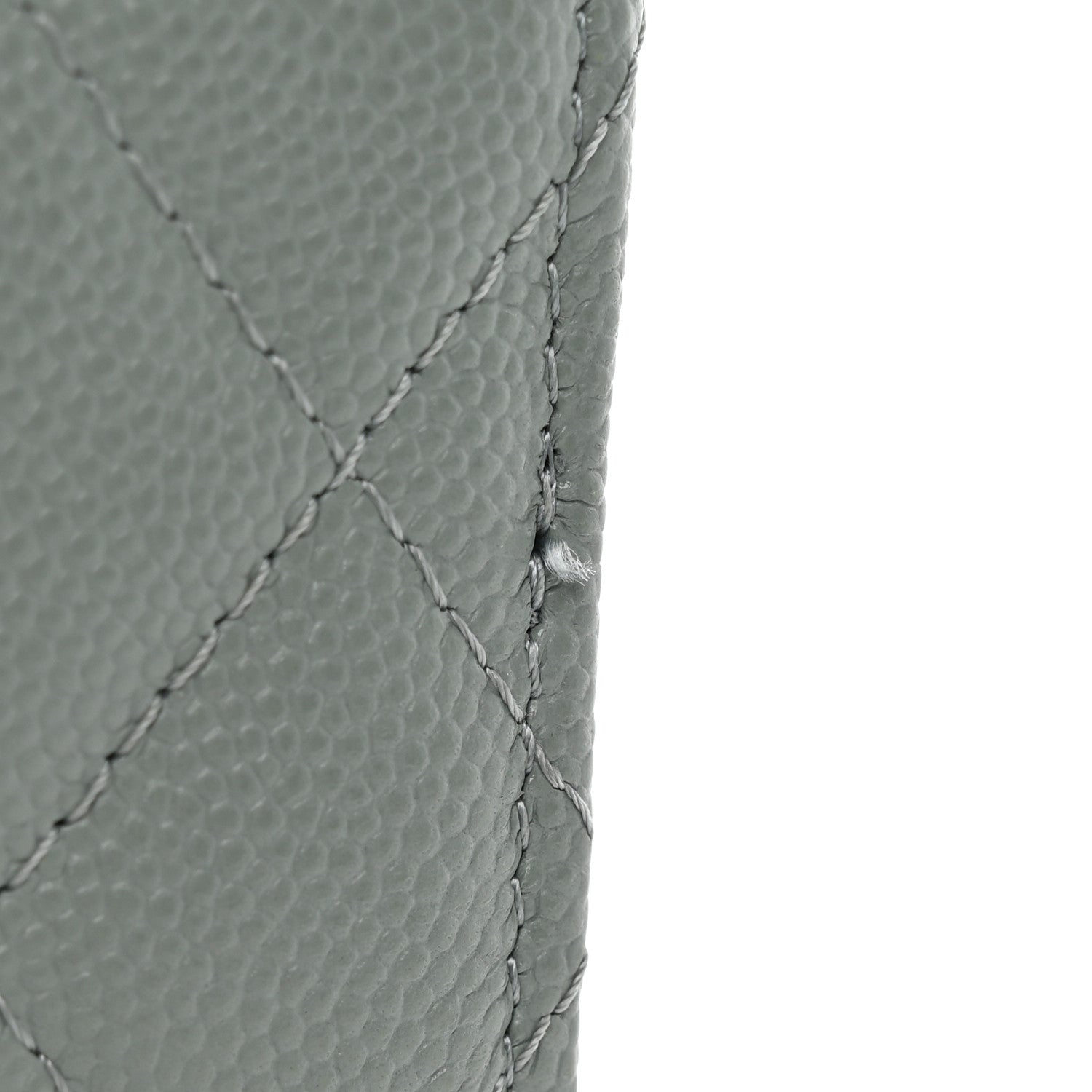 Chanel Caviar Quilted Classic 4 Key Holder Wallet Grey 14 of 17
