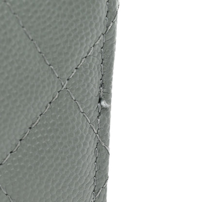 Chanel Caviar Quilted Classic 4 Key Holder Wallet Grey 14 of 17