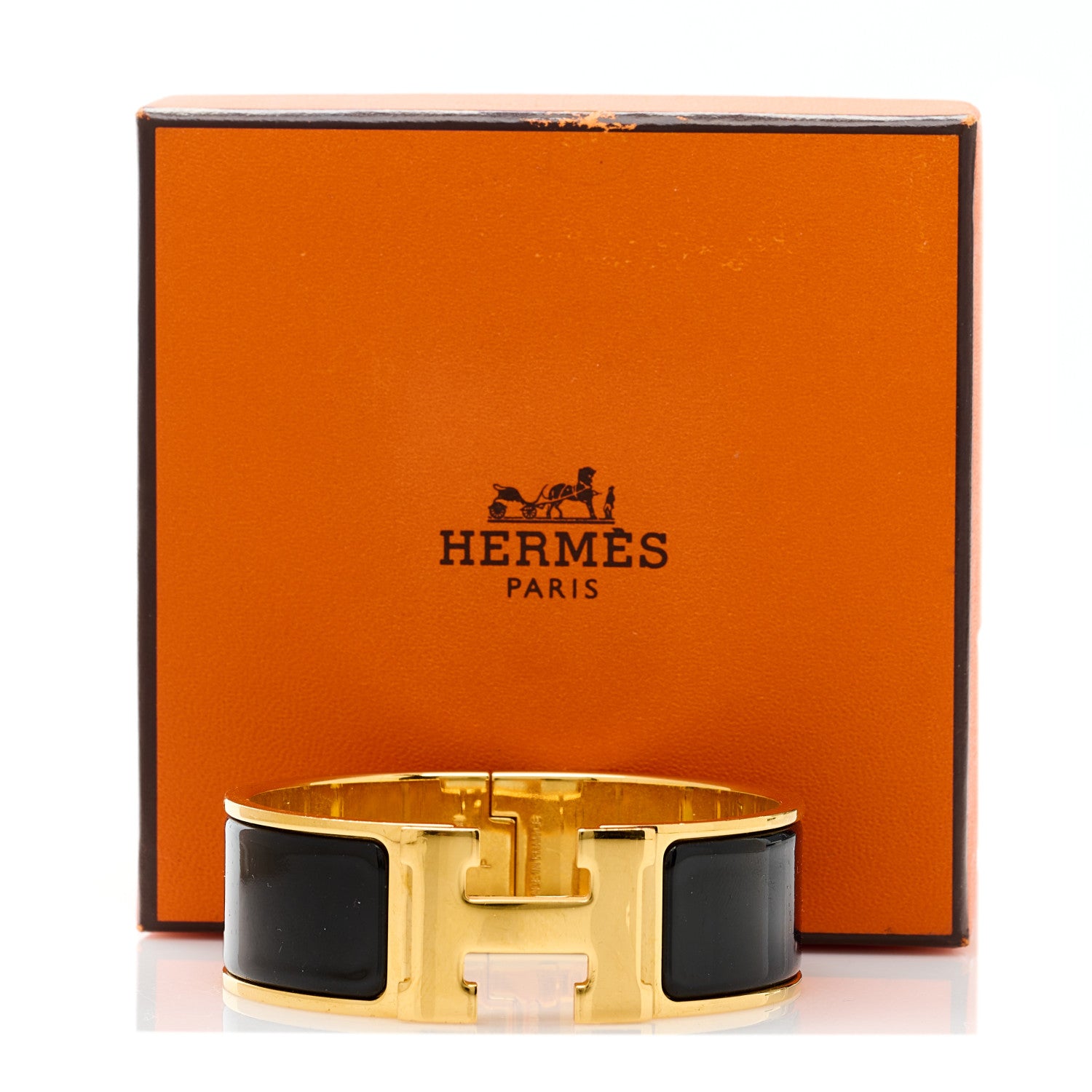 Hermes Enamel Wide Clic Clac H Bracelet PM Black 5 of 5