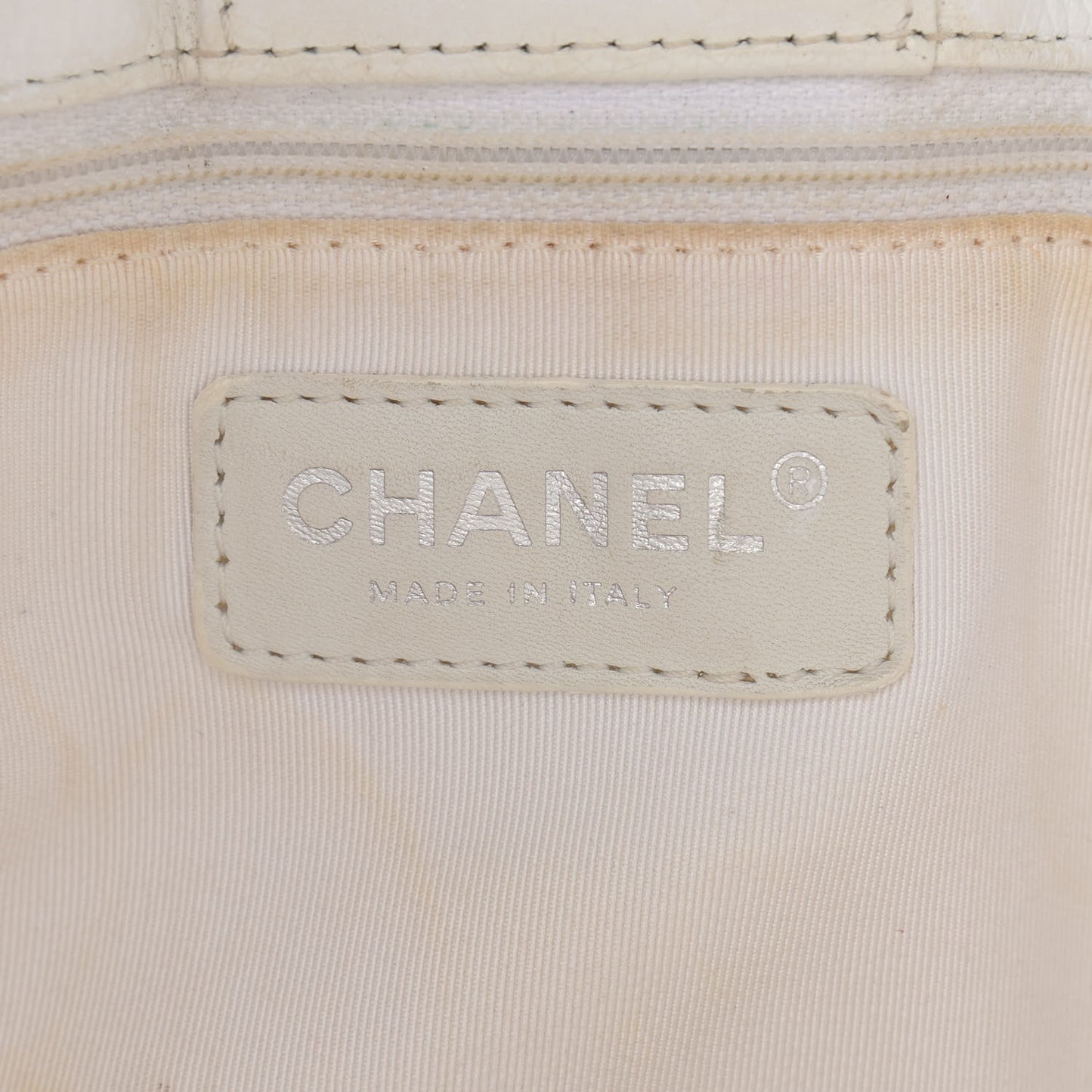 Calfskin Cerf Executive Shopper Tote White