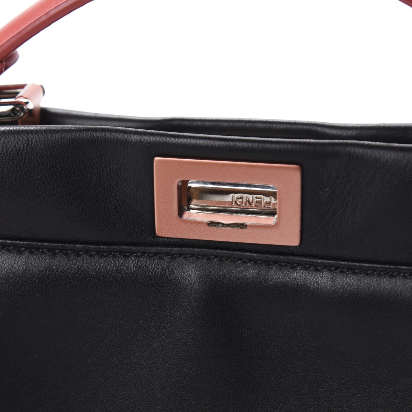 Nappa Colorblock Mini Peekaboo Iconic Satchel Black White Ecstasy