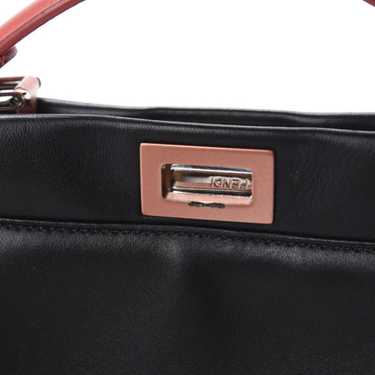 Fendi Nappa Colorblock Mini Peekaboo Iconic Satchel Black White Ecstasy 10 of 15