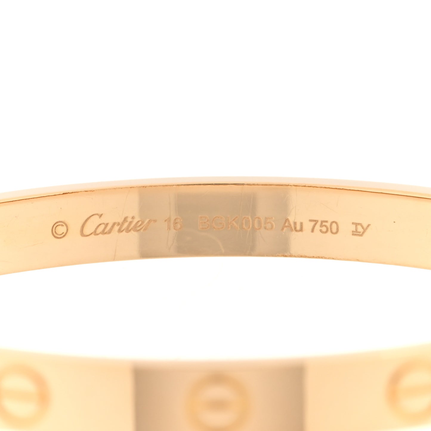 18K Yellow Gold LOVE Bracelet 16