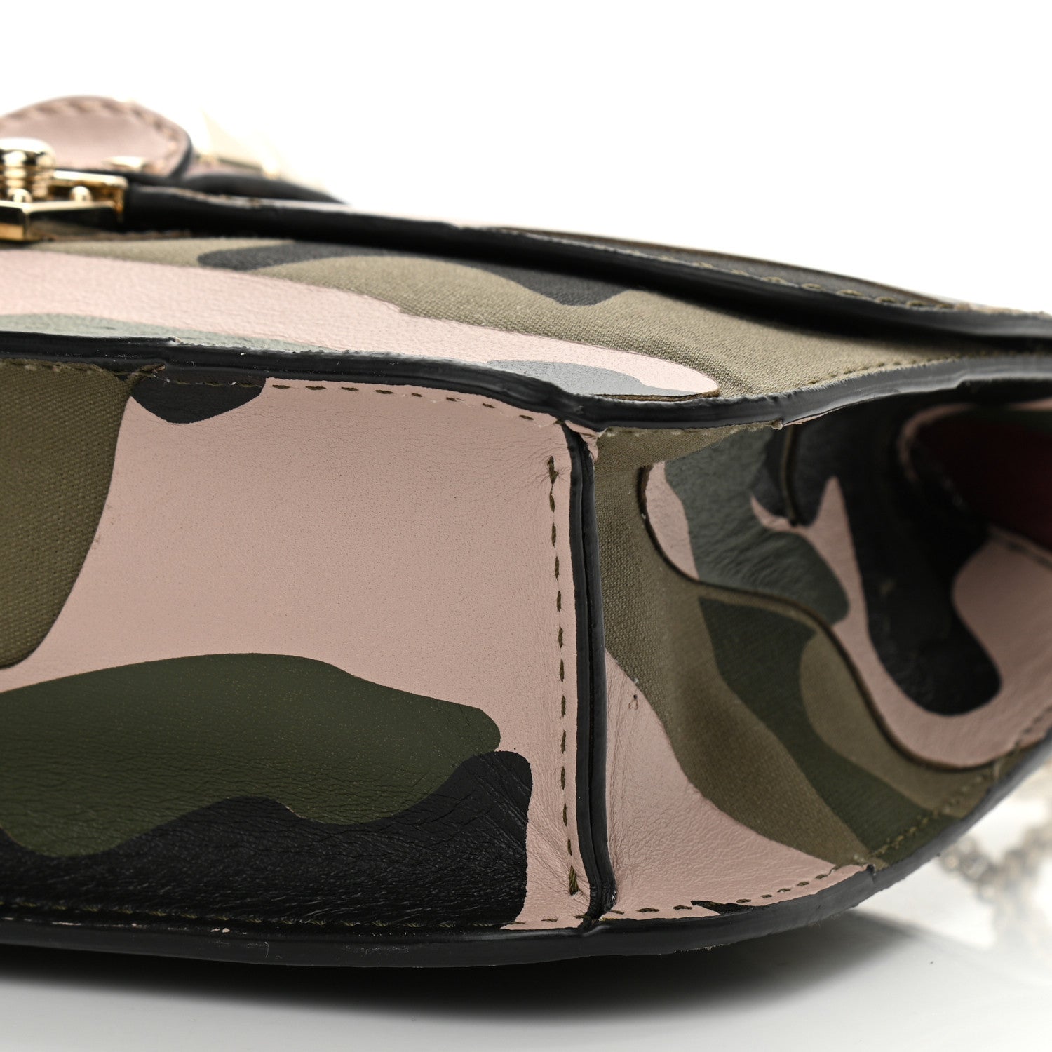 Valentino Garavani Nappa Canvas Camouflage Medium Glam Lock Rockstud Flap Multicolor 9 of 9