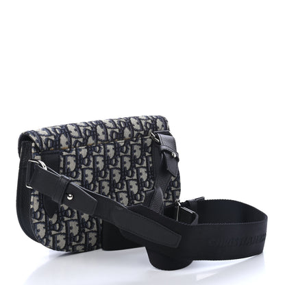 Christian Dior Oblique Saddle Messenger Pouch Beige Black 2 of 4