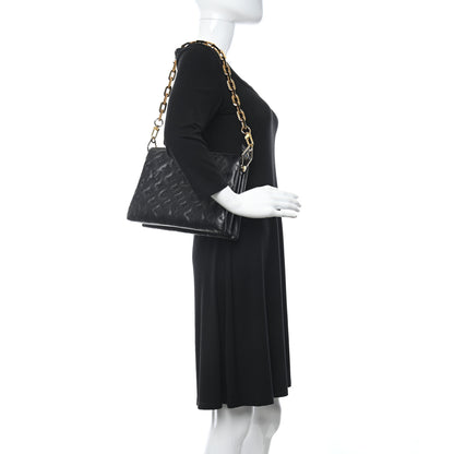 Louis Vuitton Lambskin Embossed Monogram Coussin PM Black 2 of 10