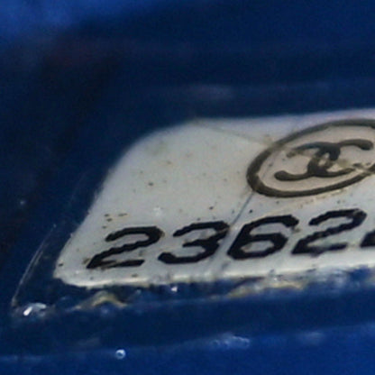 Chanel Snakeskin Mini Rectangular Flap Blue 7 of 9