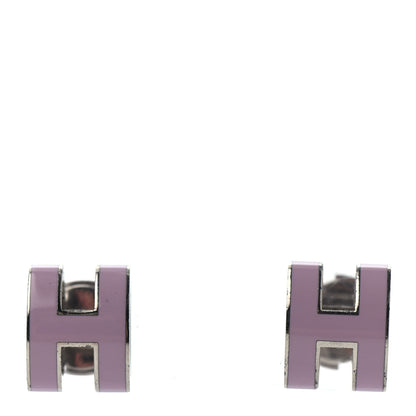 Hermes Palladium Lacquered Pop H Earrings 1 of 4