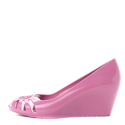 Gucci Rubber Jelly Marola Wedges 36 Fresia Rose 1 of 9