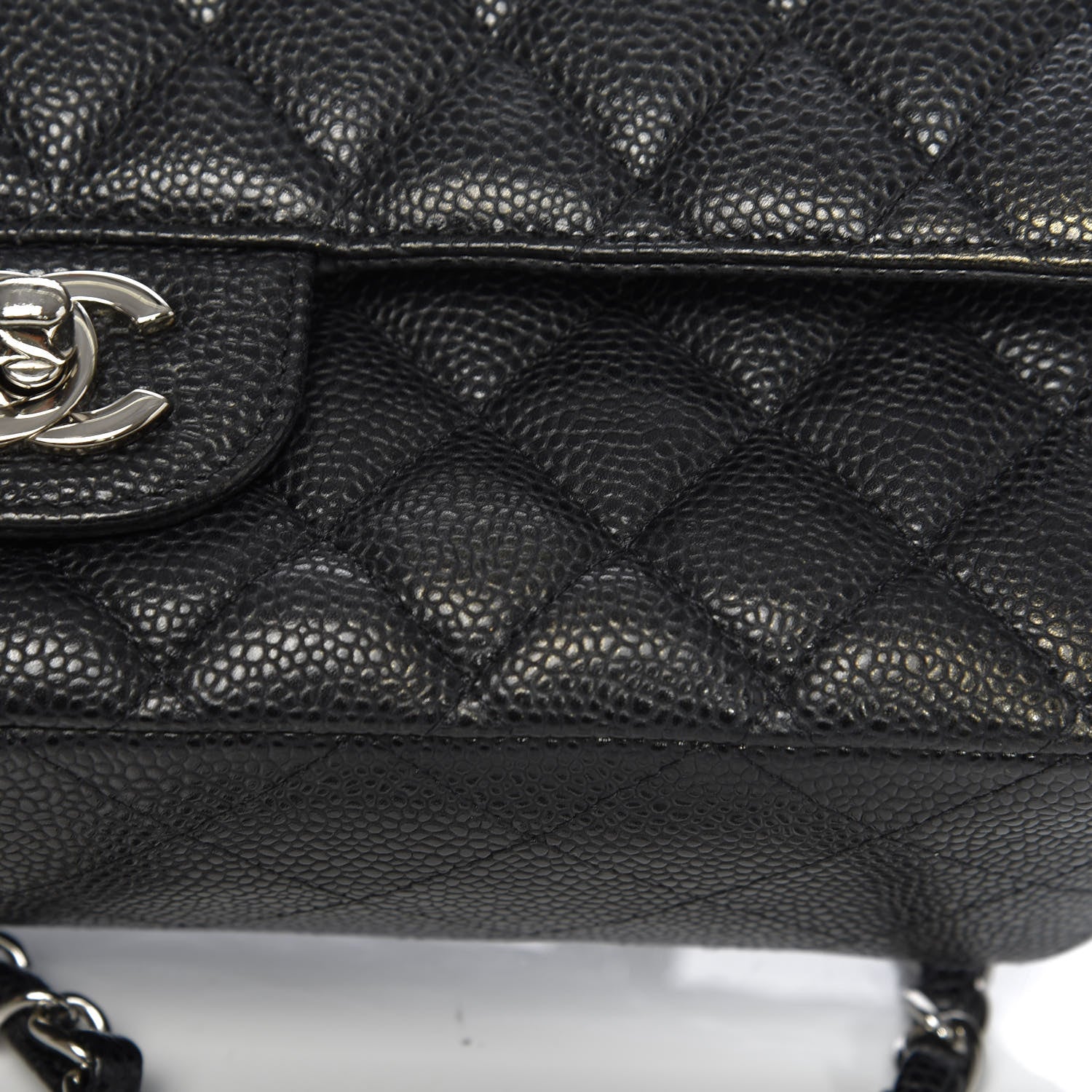 Chanel Caviar Quilted Medium Double Flap Black 14 of 15