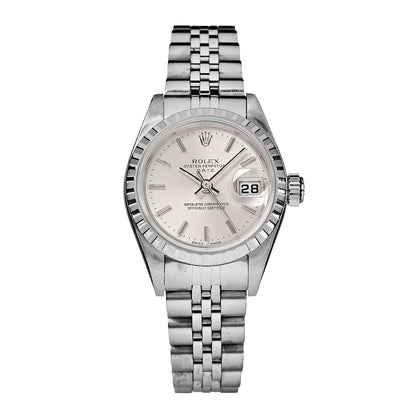 Rolex Stainless Steel 26mm Oyster Perpetual Date Watch Silver 79240 1 of 7