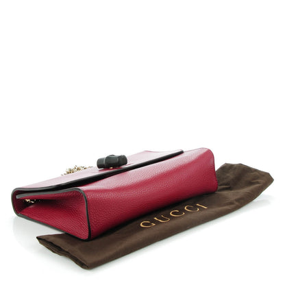 Gucci Pebbled Calfskin Medium Miss Bamboo Shoulder Bag Burgundy 4 of 7