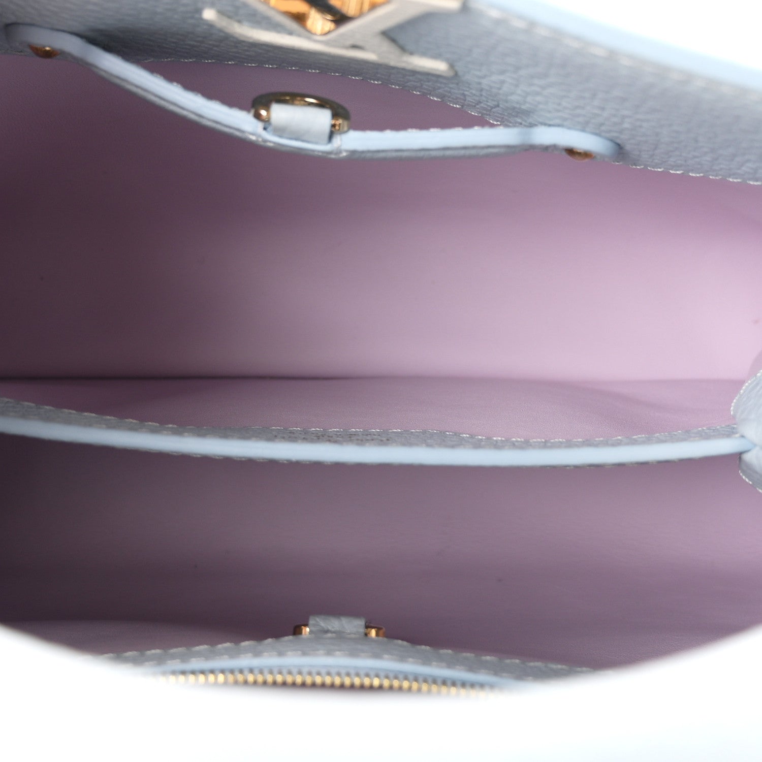 Louis Vuitton Taurillon Capucines BB Light Blue 4 of 8