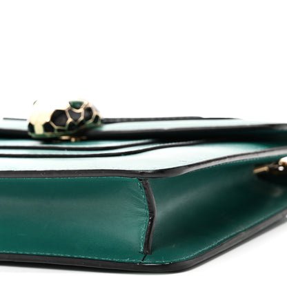 Bulgari Calfskin Small Serpenti Forever Snake Strap Crossbody Bag Emerald Green 8 of 8