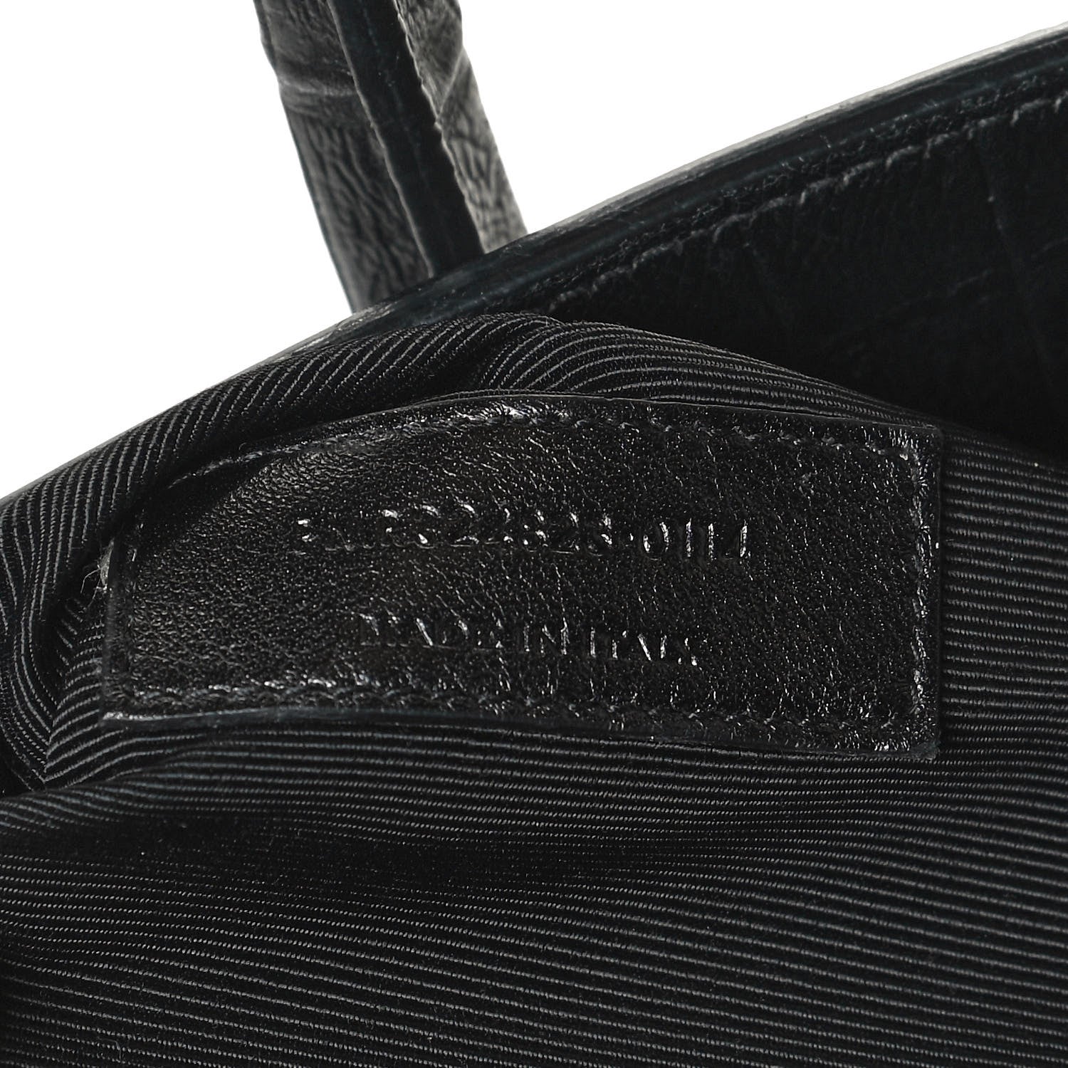 Saint Laurent Calfskin Crocodile Embossed Small Sac de Jour Black 7 of 12