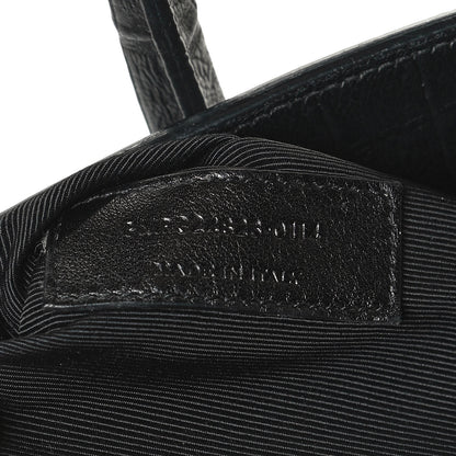 Saint Laurent Calfskin Crocodile Embossed Small Sac de Jour Black 7 of 12