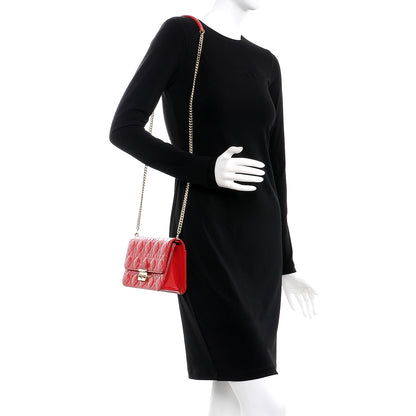 Christian Dior Patent Cannage Miss Dior Promenade Pouch Red 2 of 11