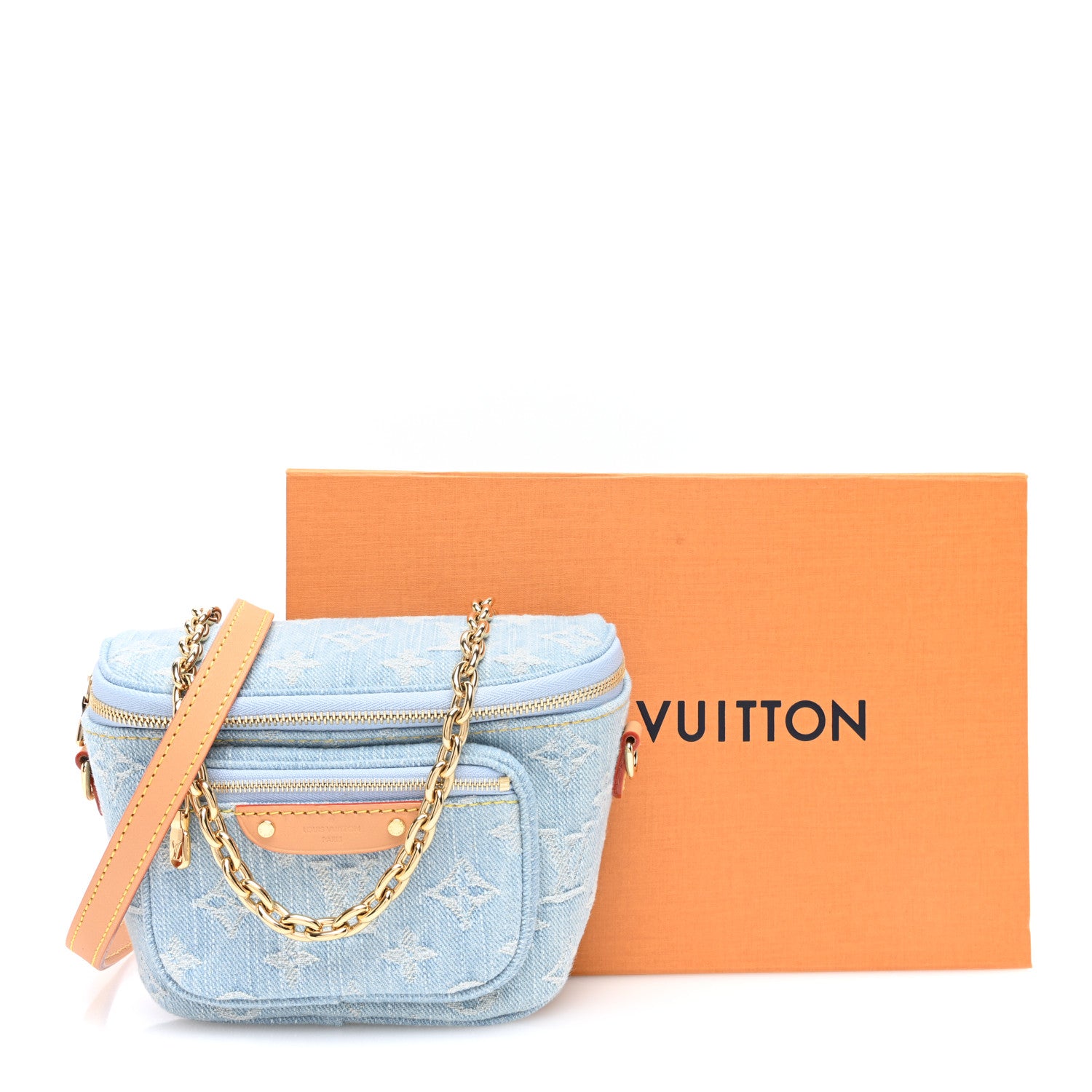 Louis Vuitton Monogram Denim Mini Bumbag Sky Blue 10 of 10