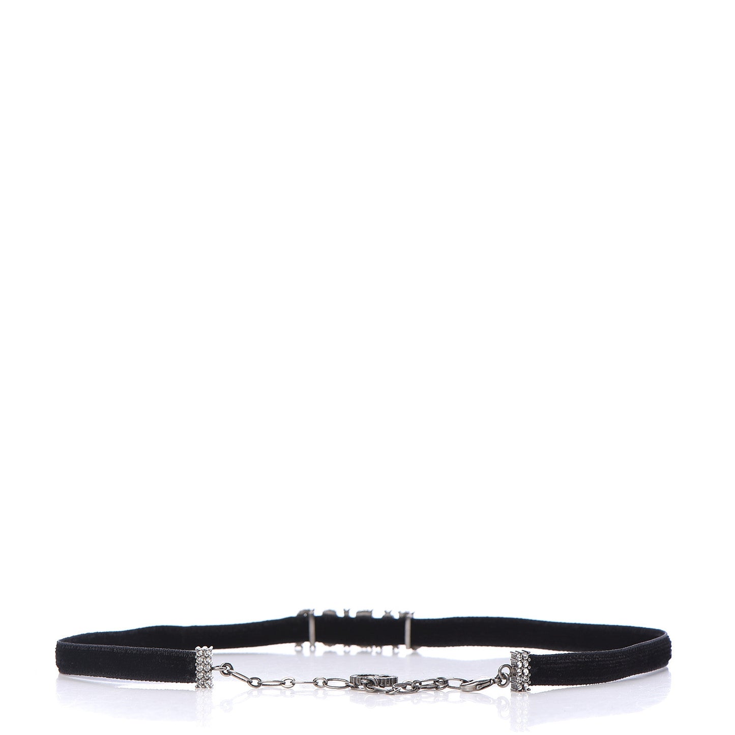 Velvet Crystal J’Adior Choker Necklace Black