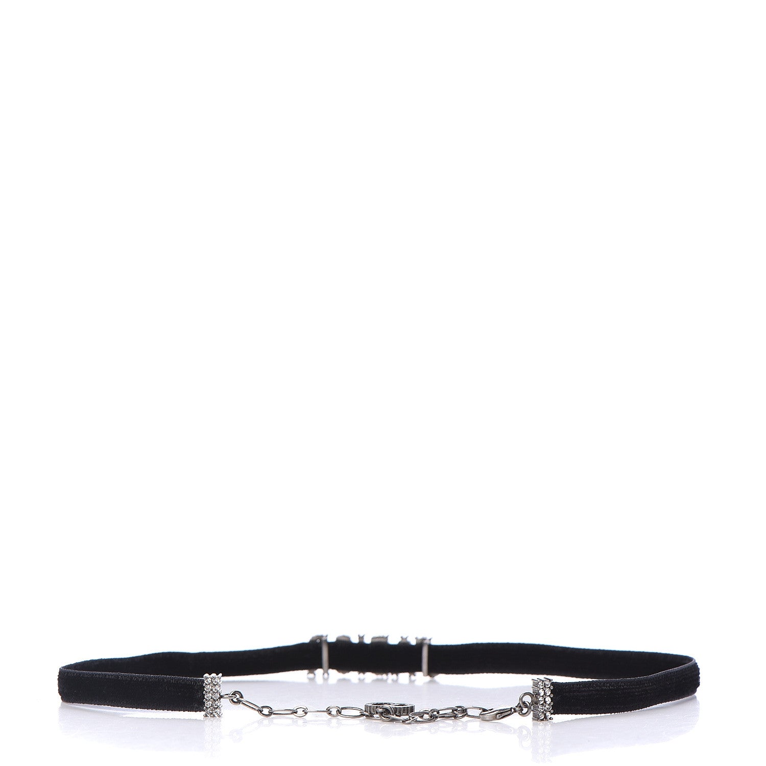 Christian Dior Velvet Crystal J’Adior Choker Necklace Black 3 of 5