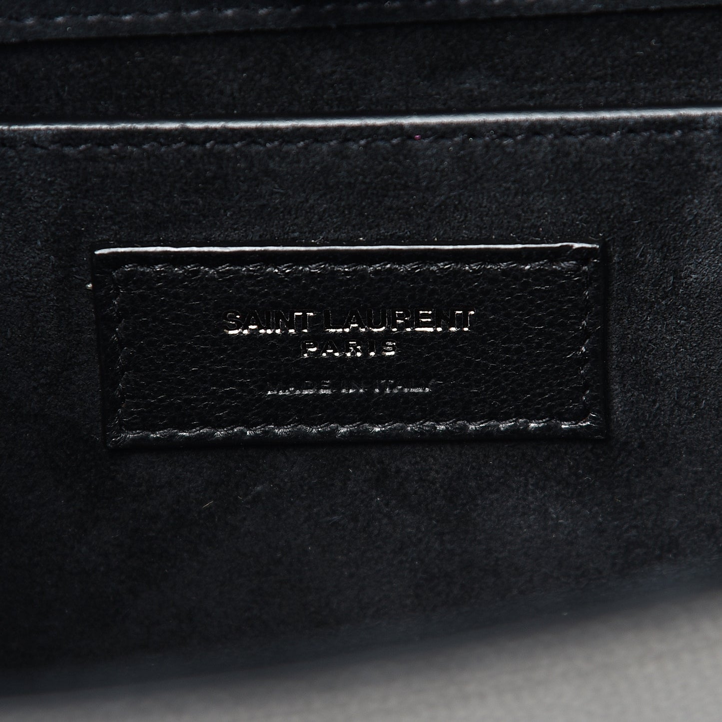 Metallic Grain De Poudre Medium Classic Monogram Kate Satchel Dark Lead