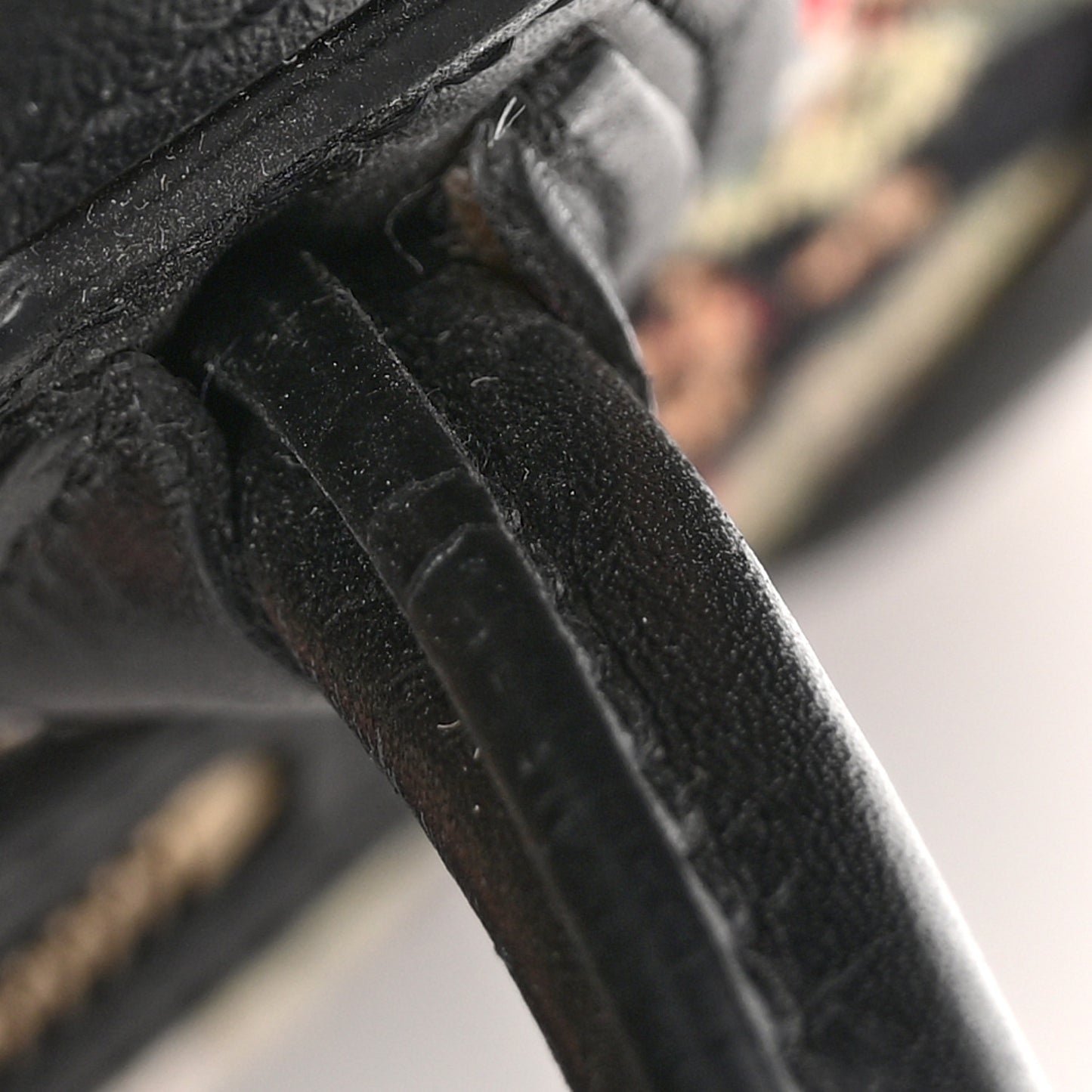 Calfskin Lambskin Canvas Jacquard Floral Nano Luggage Black