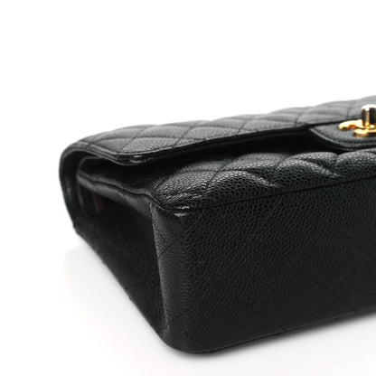 Chanel Caviar Quilted Medium Double Flap Black 9 of 10